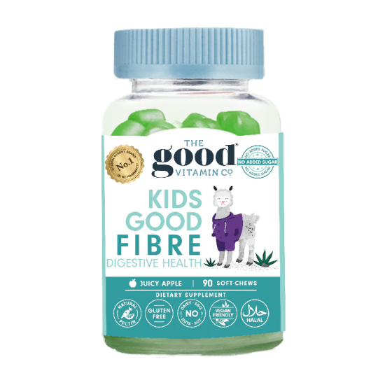 【软糖因自然因素融化不理赔】The Good Vitamin CO 儿童Fibre 纤维素软糖 促进消化 苹果味 90粒 保质期2027.2